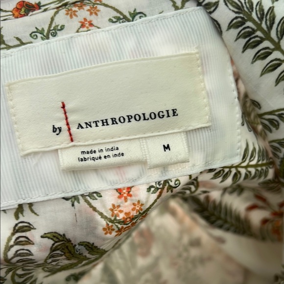 Anthropologie White and Black A-line Maxi Dress with Notched Collar - Picture 4 of 4